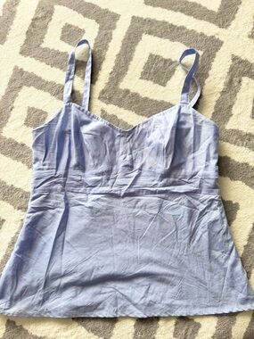 LOFT Light Blue Satin-Look Sweetheart Cami